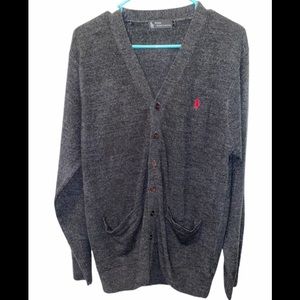 Ralph Lauren Black Label Polo Cashmere Cardigan Lg